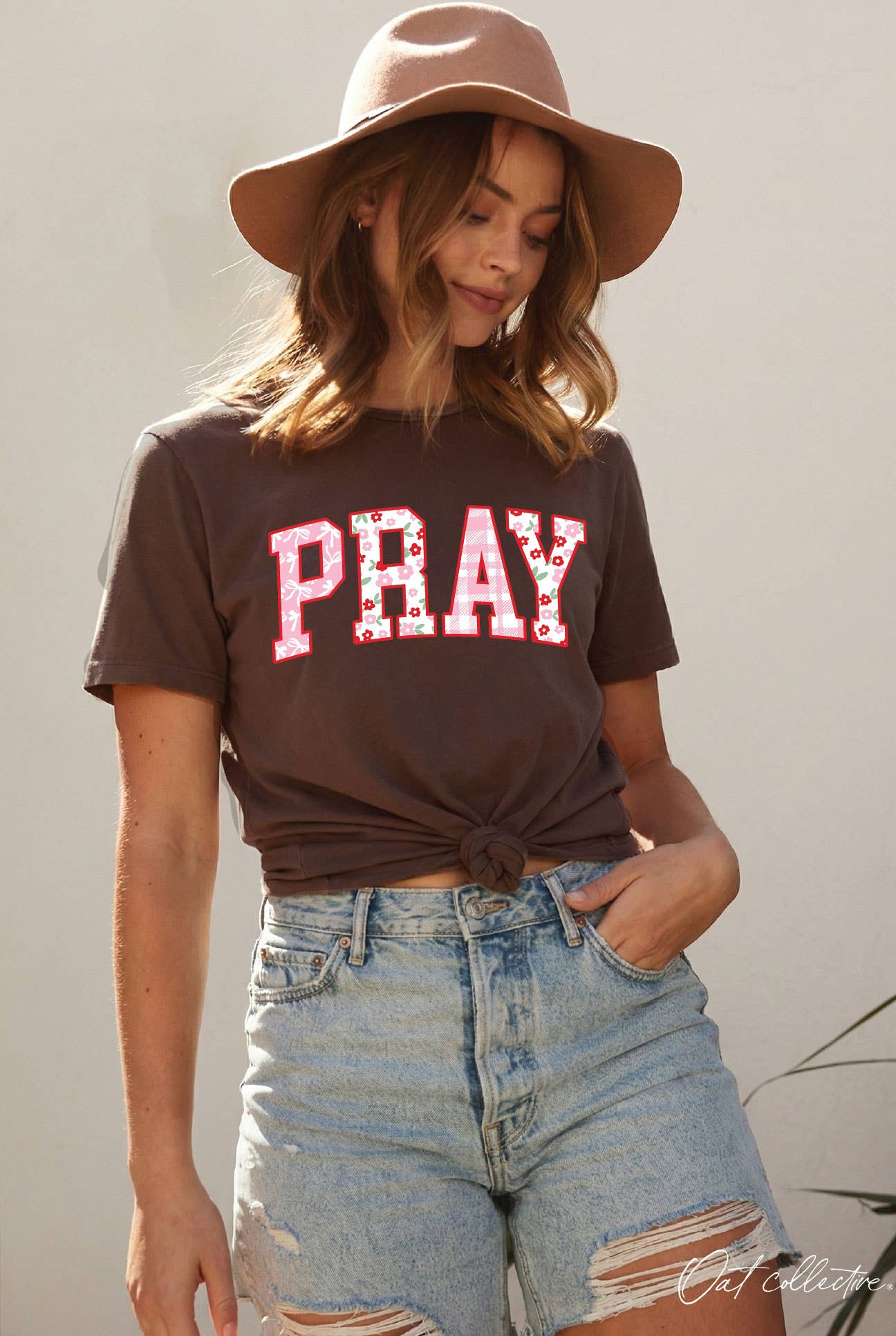 PRAY Graphic Top: FLAMINGO