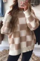 Checkered Baggy Sweater