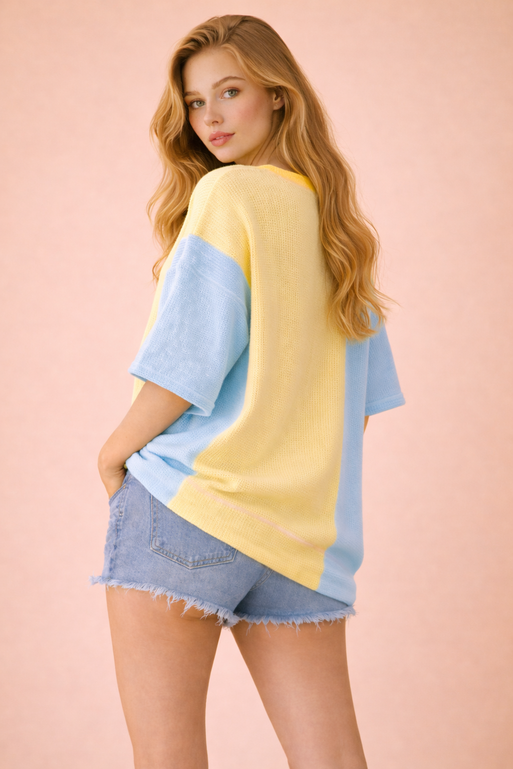 Ribbed ColorBlock Tee
