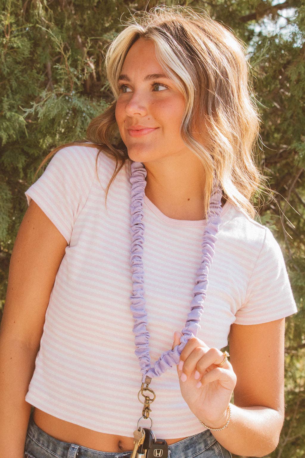 Chunky Purple Lanyard: Dark Purple