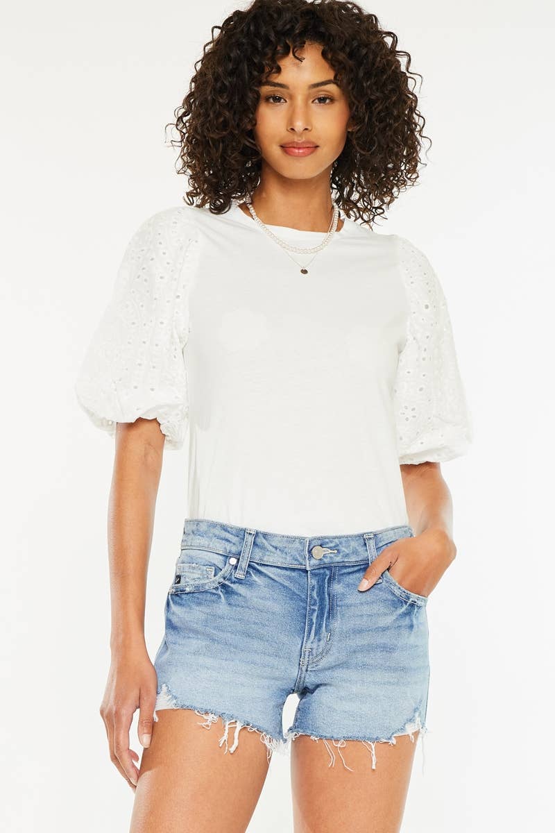 MID RISE BOY FIT SHORTS