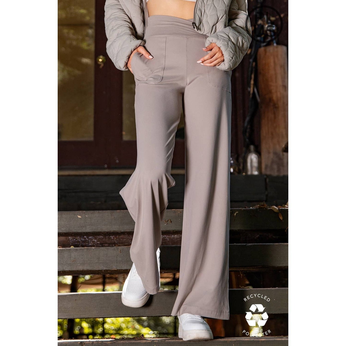 PLUS SIZE BUTTER V WAIST WIDE PANT