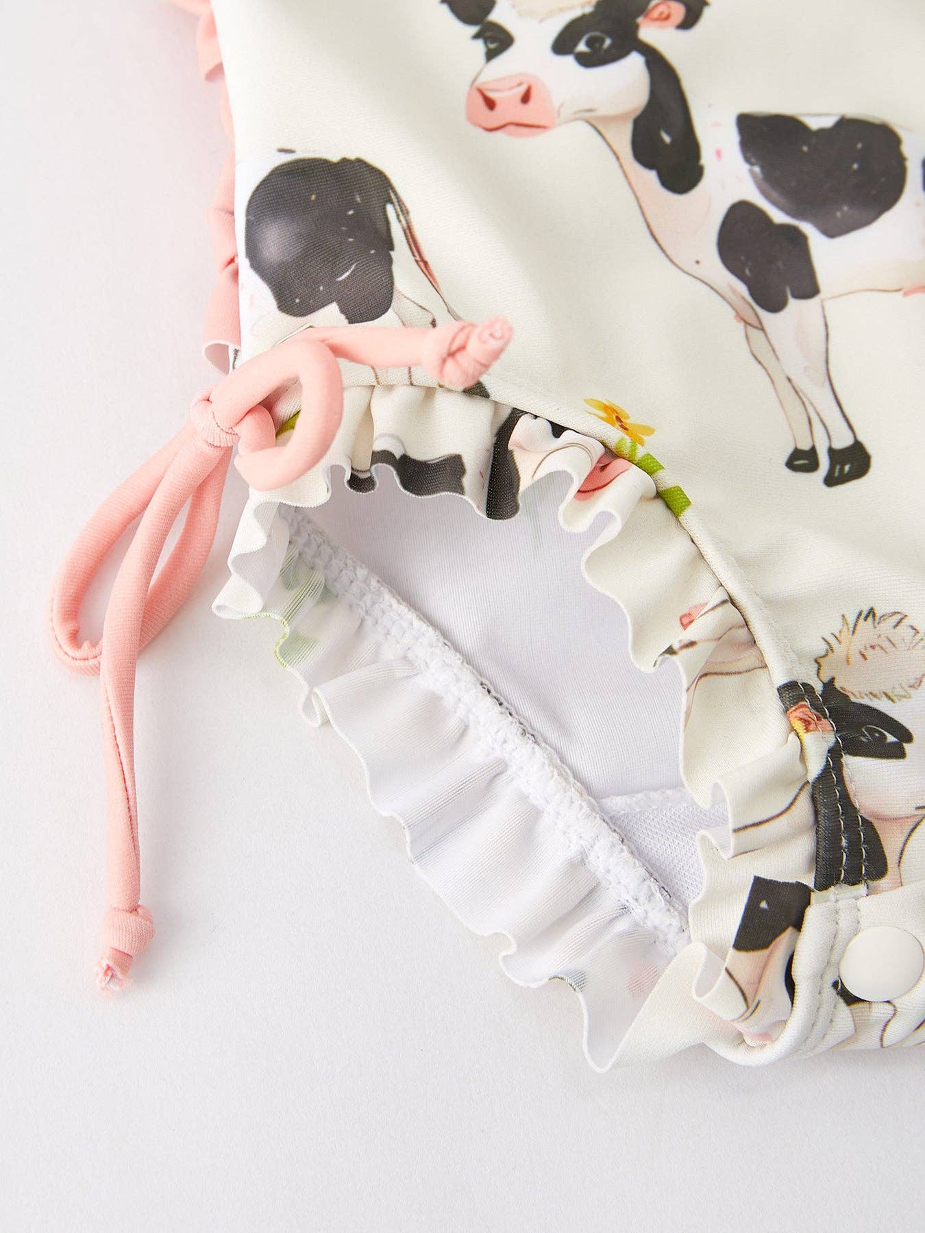Cow Floral Girls' Swimsuit