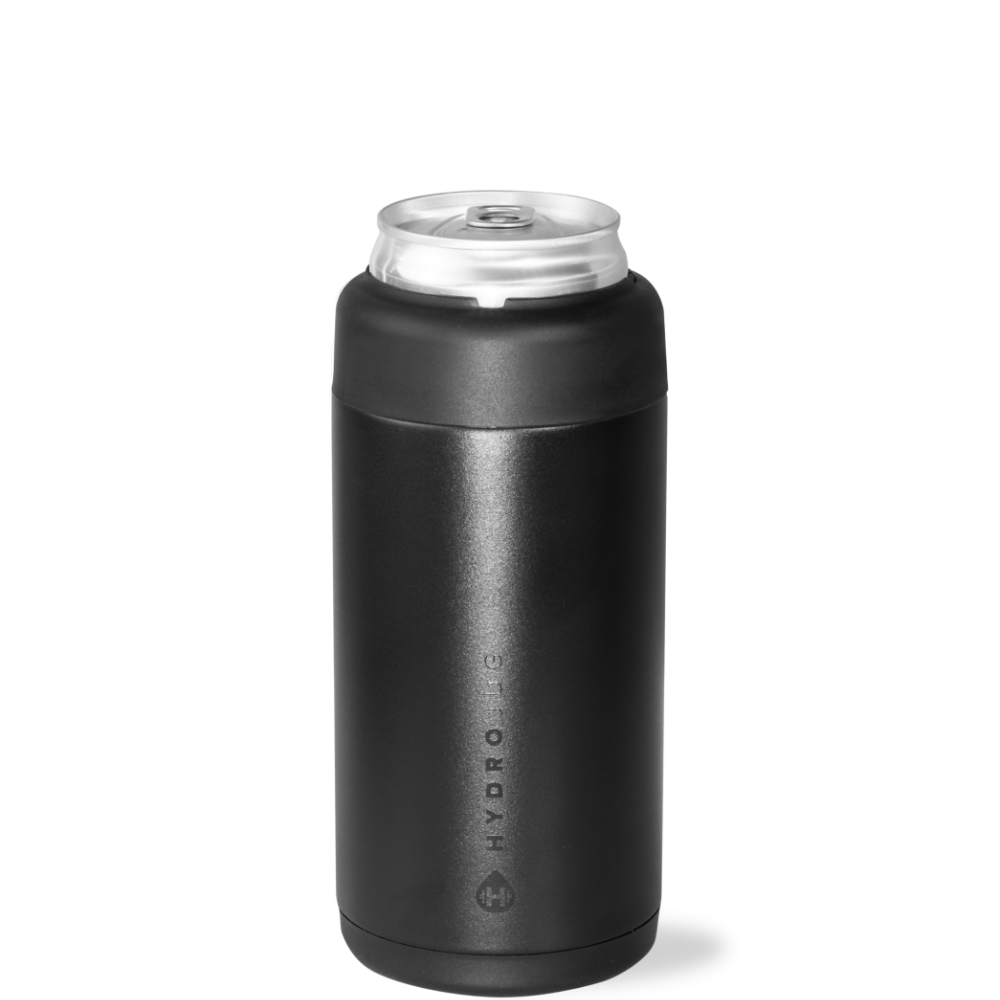 Black HydroJug 12 oz Slim Can Cooler