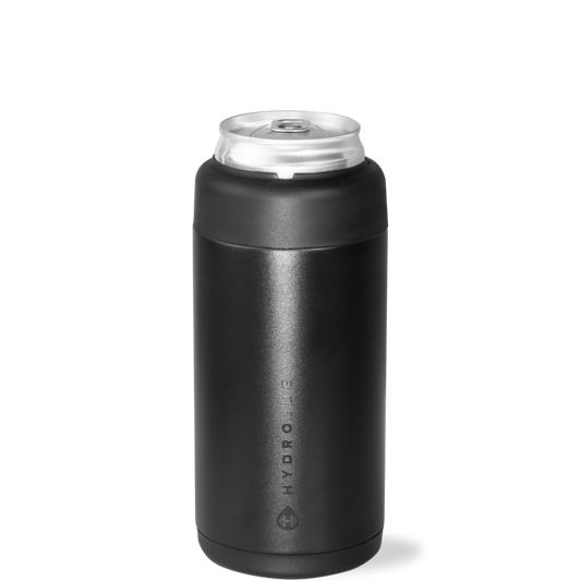 Black HydroJug 12 oz Slim Can Cooler