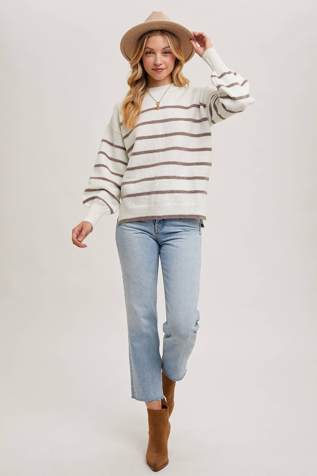 STRIPED KNIT SWEATER