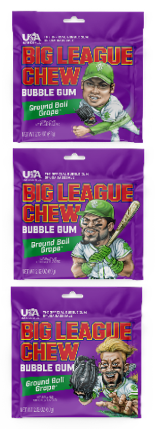 Big League Chew Ground Ball Grape Gum