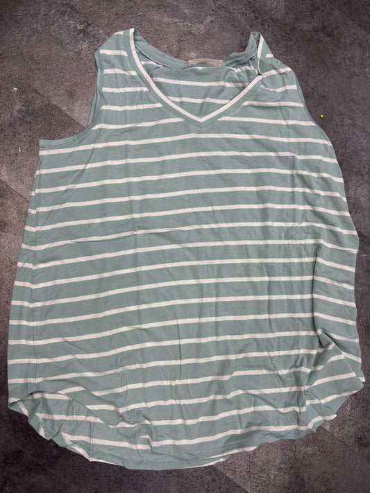Striped V-neck Tank