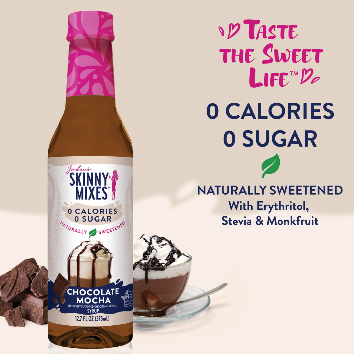 Naturally Sweetened Chocolate Mocha Syrup - 375ml