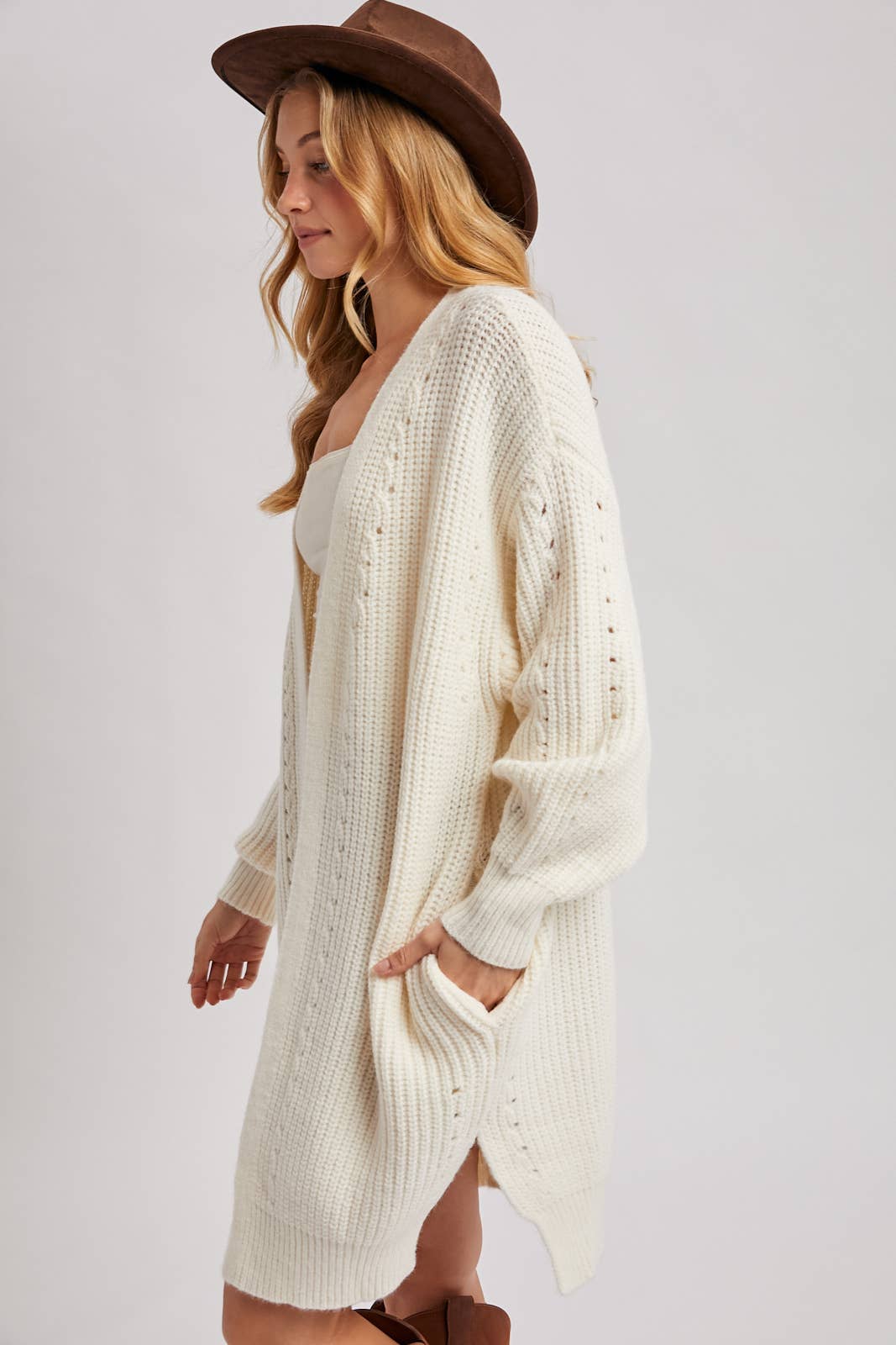LONG KNIT SWEATER CARDIGAN