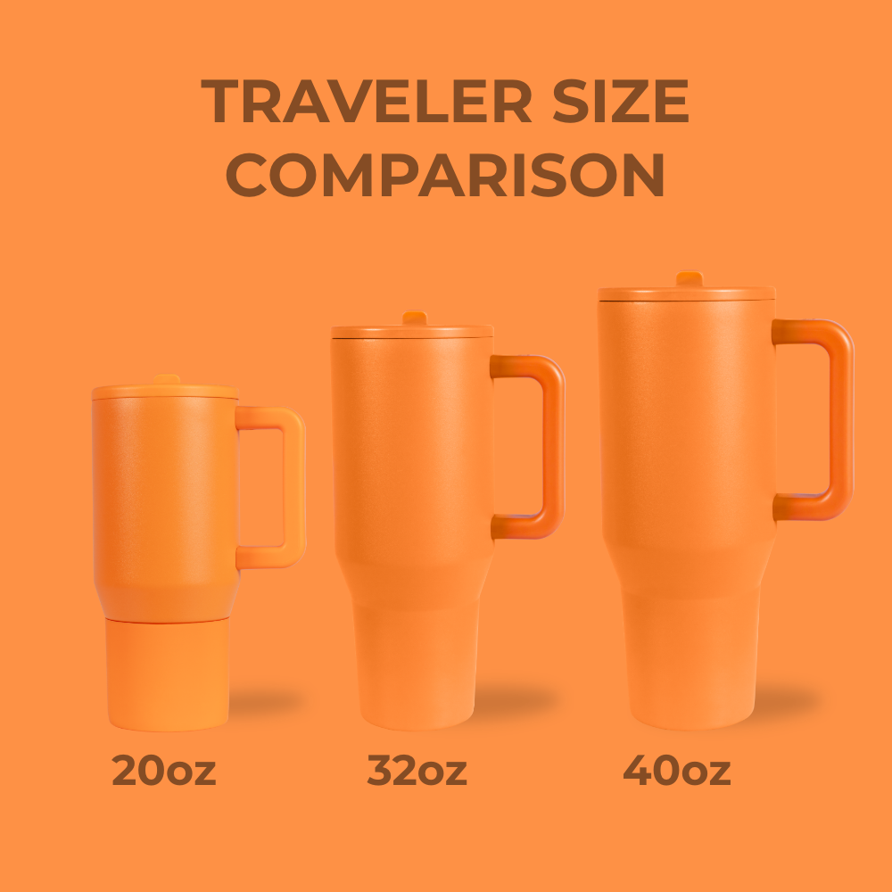 Tangerine HydroJug 32 oz Traveler Tumbler