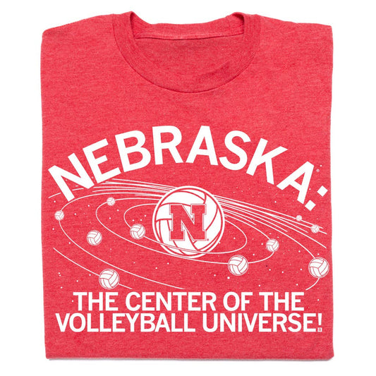 Nebraska: Volleyball Universe: Standard Large - Heather Red