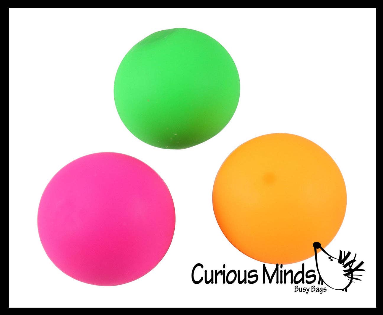 1 Box of 3 Soft Doh Filled 2" Stress Ball - Squishy Gooey
