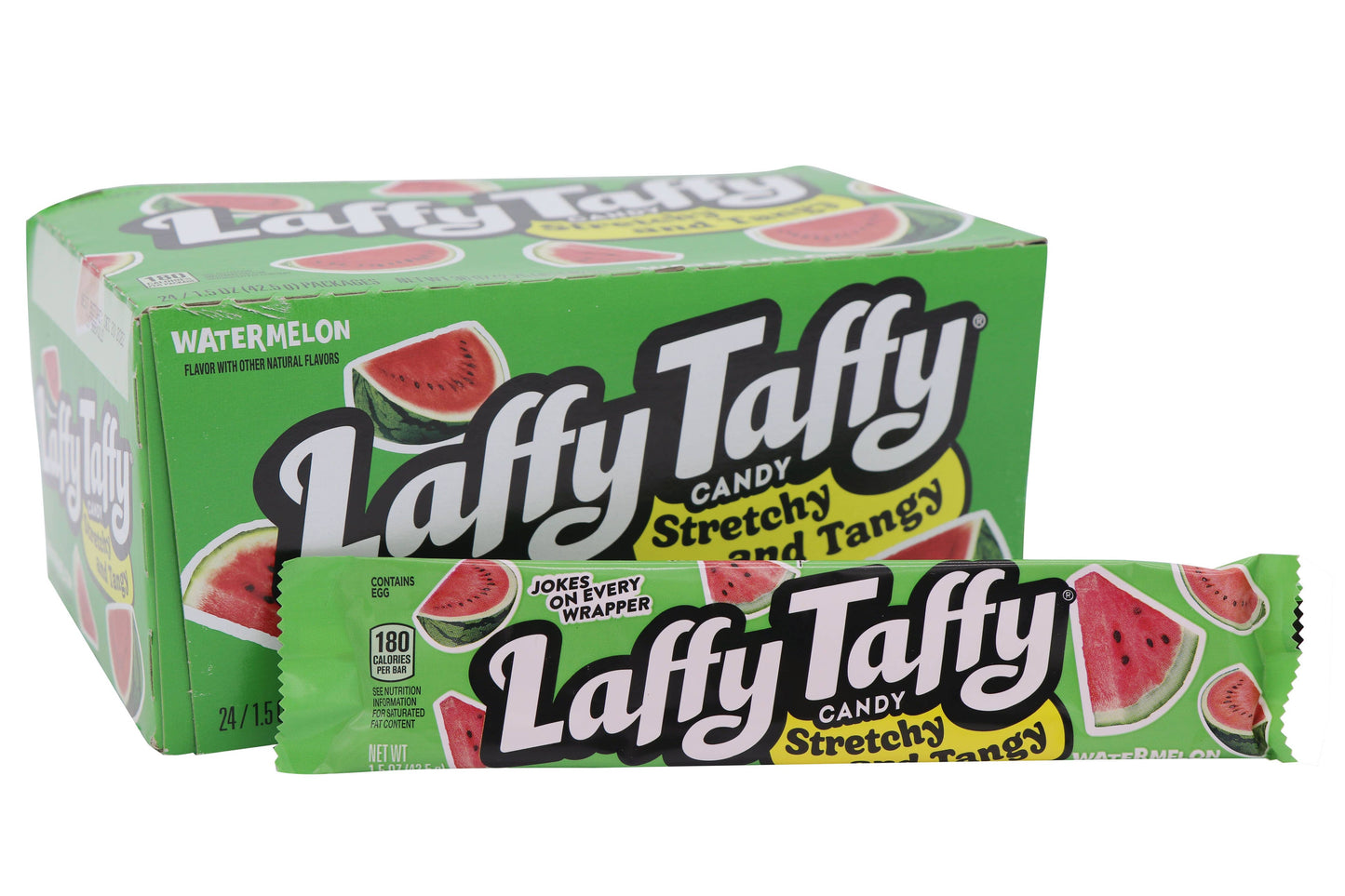 Laffy Taffy Candy 1.5oz Bar, Watermelon, 24ct