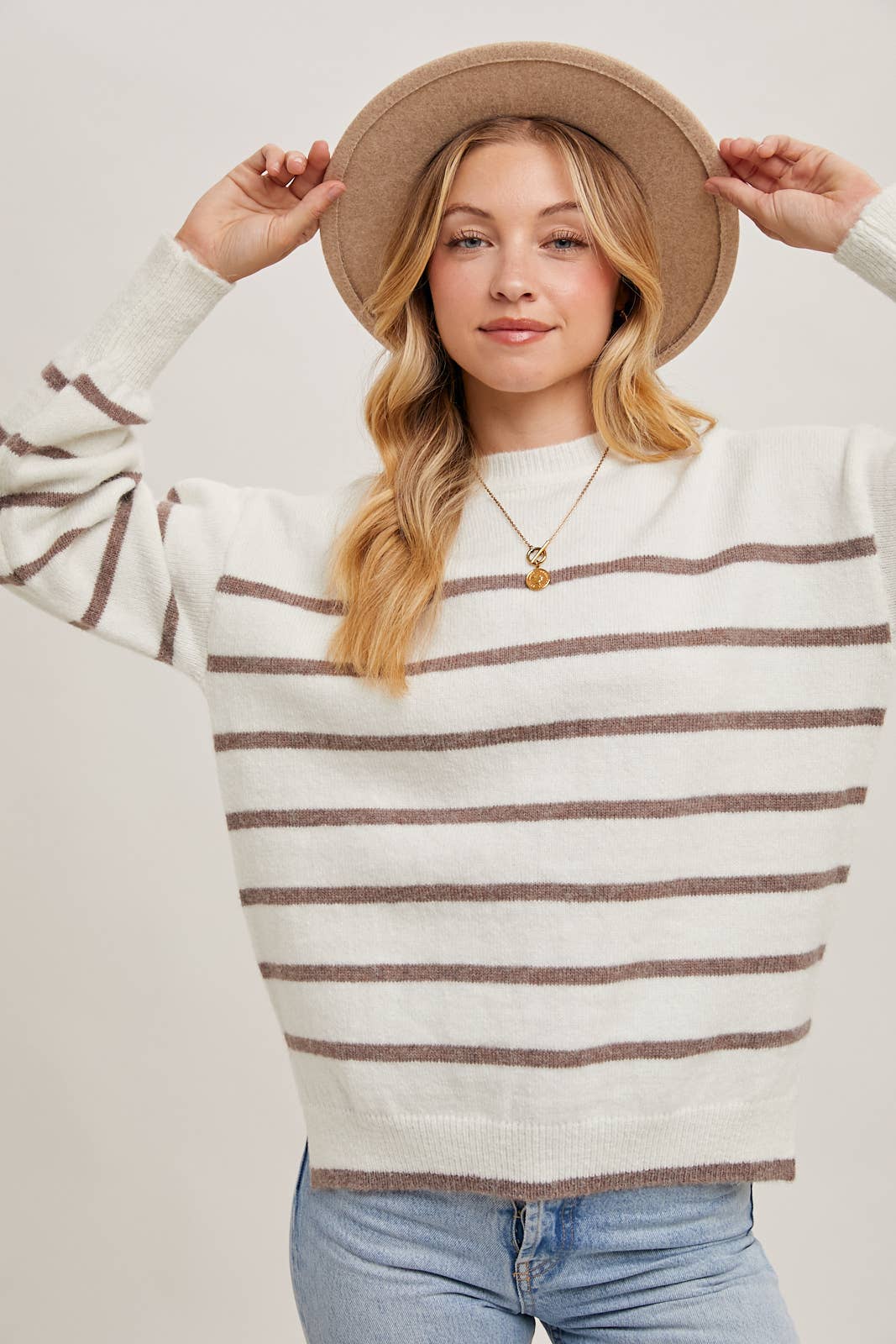 STRIPED KNIT SWEATER
