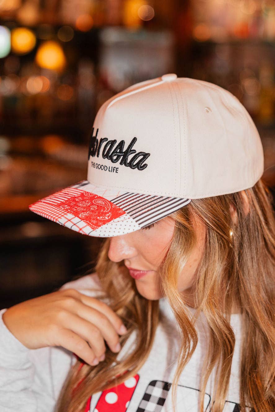 Nebraska Patchwork Trucker Hat