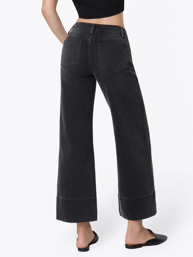 High Rise Black Pintuck