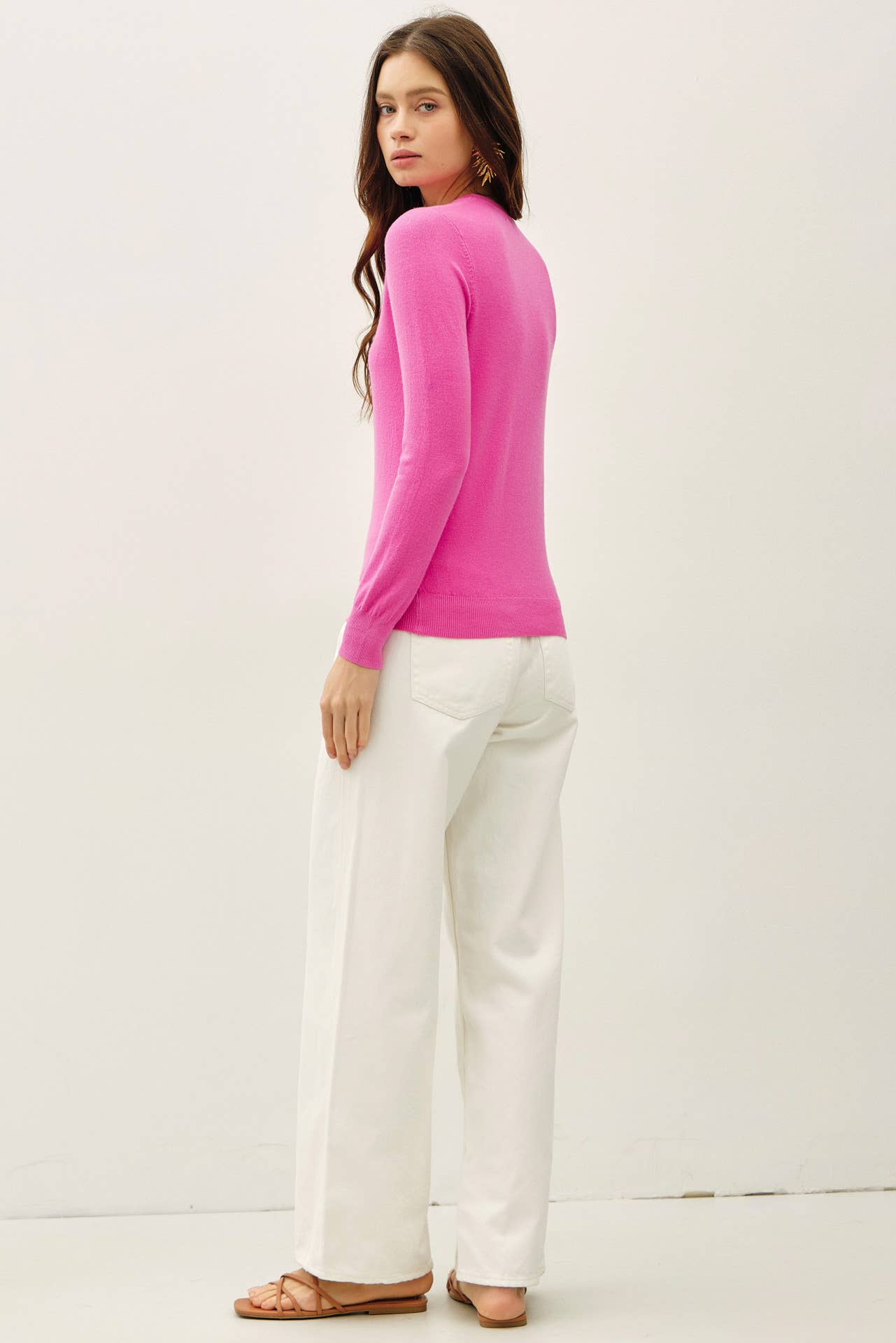 VISCOSE SOFT KNIT IVORY SWEATER