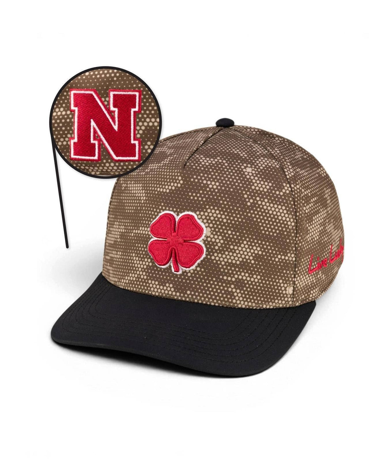 University of Nebraska Victory - Red and Camo NU Hat: SNAPBACK