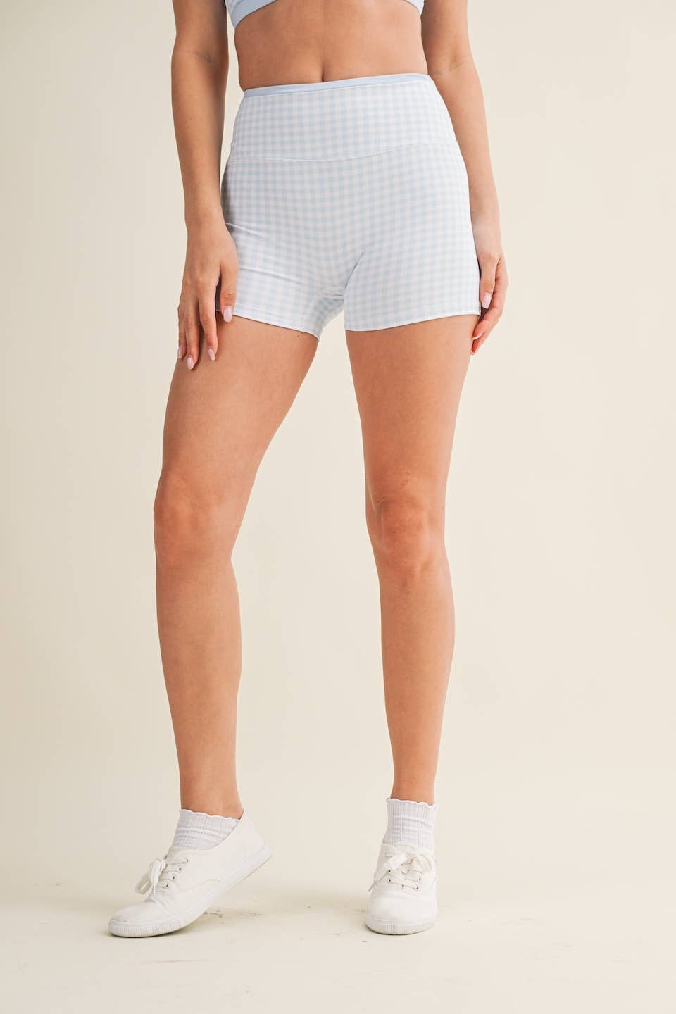 Biker Shorts: Red Gingham