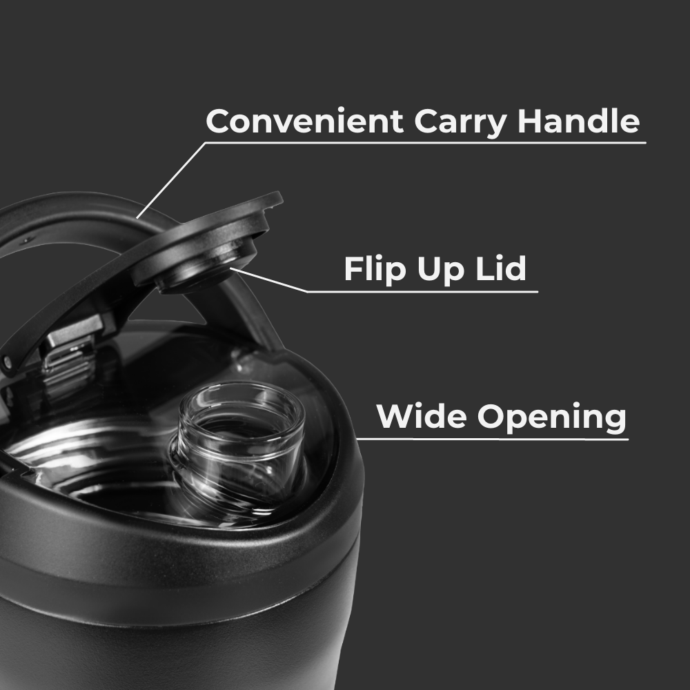 Black HydroJug 24 oz Insulated Shaker