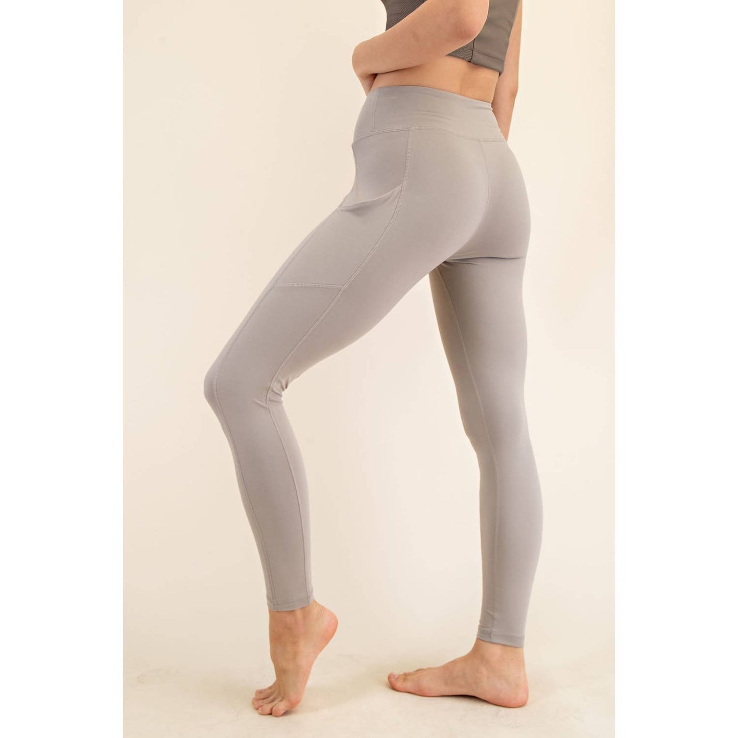 BUTTER BASIC LEGGING WITH POCKETS: Emerald Green / S-M-L(2-2-2)