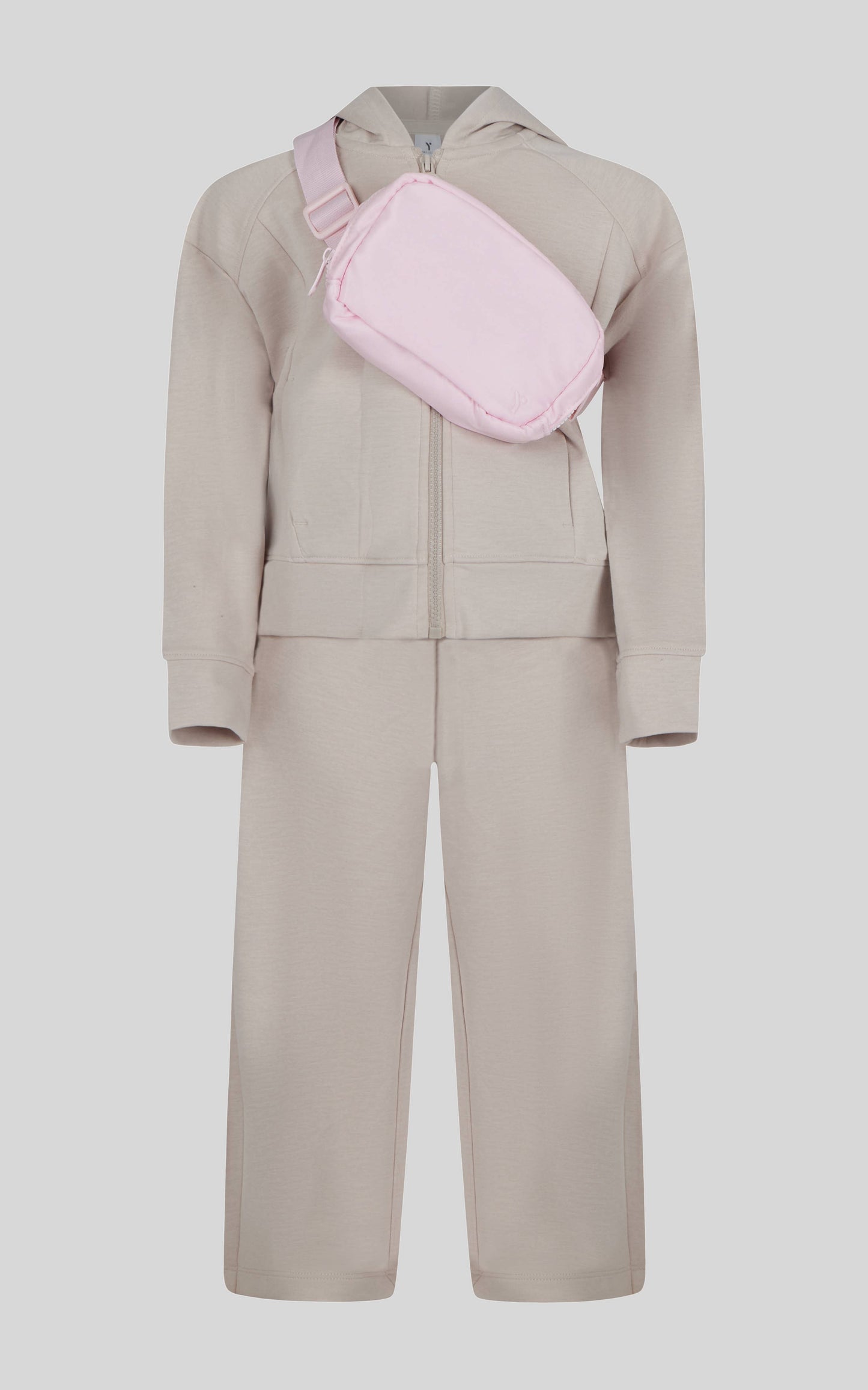 Little Girls Jacket, Wide Leg Pant, and Bag Set: LAVENDER HORIZON/PERIWINKLE DREAM