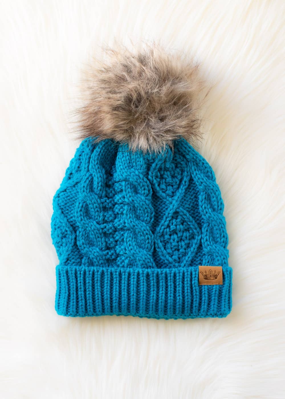 Cable Knit Pom Hat