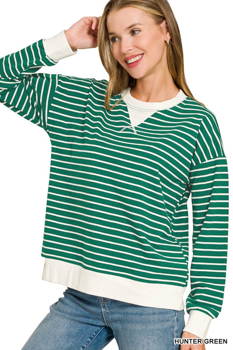 Striped Pullover: CANDY PINK / 2-2-2(S-M-L)