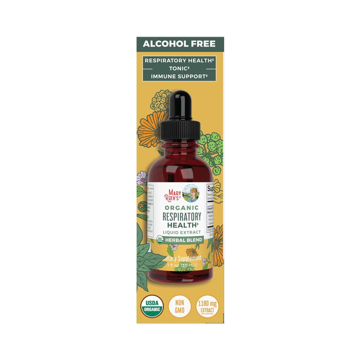 Vegan Organic Respiratory Health Liquid Extract Herbal Blend