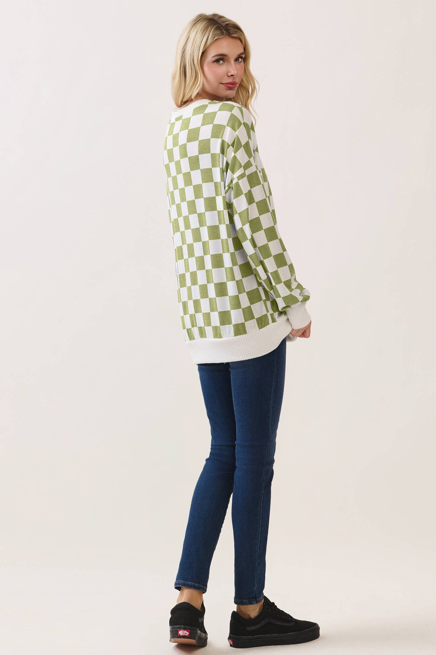 Checkered Drop Shoulder