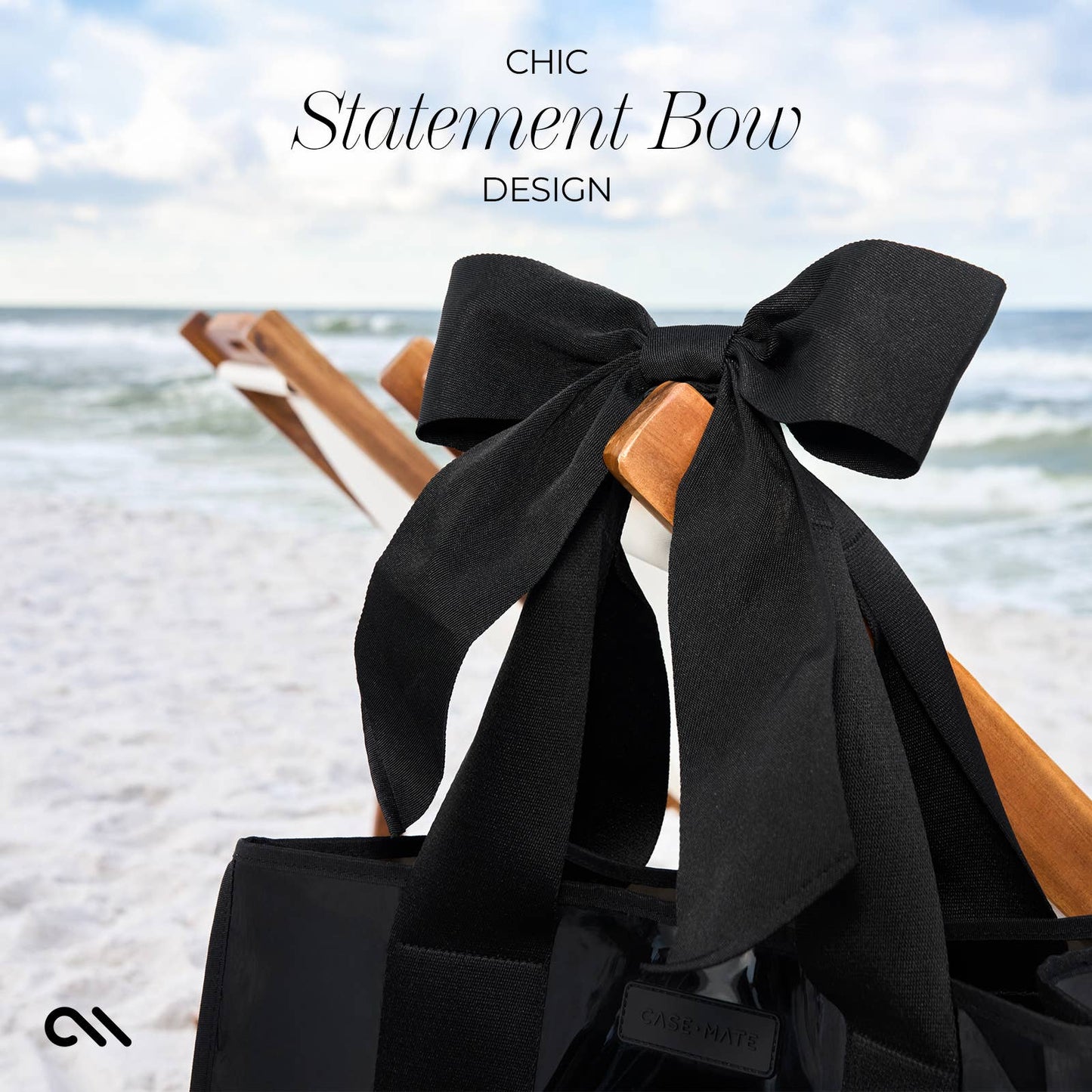 Case-Mate Midnight Black Bow Tote Bag