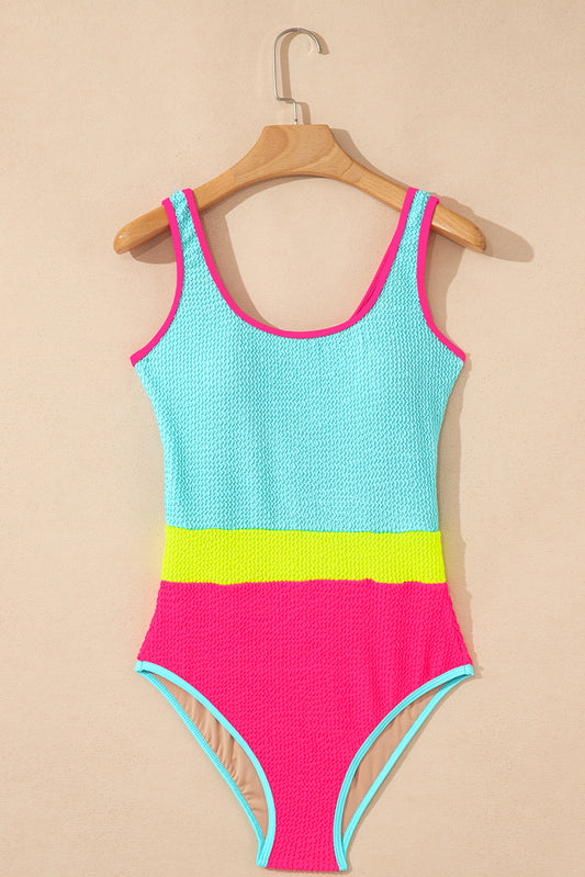 Blue Yellow Patchwork Suit