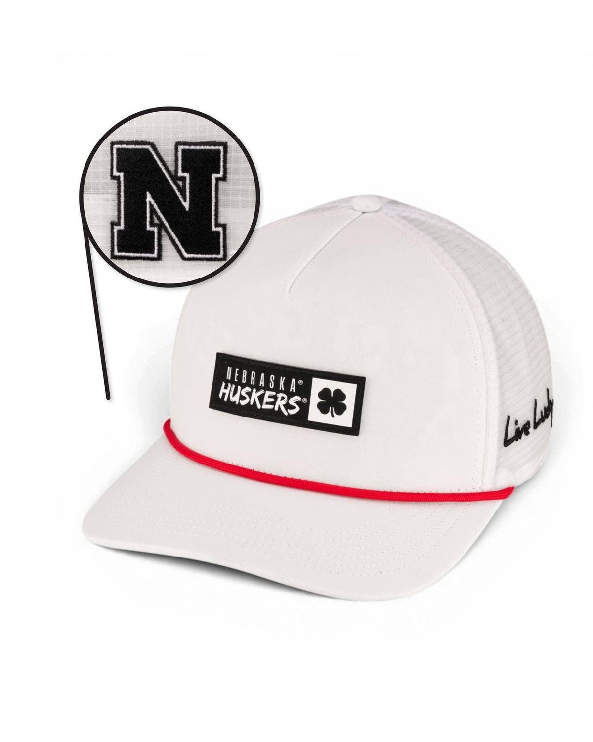 University of Nebraska Whiteout - White NU Hat: SNAPBACK