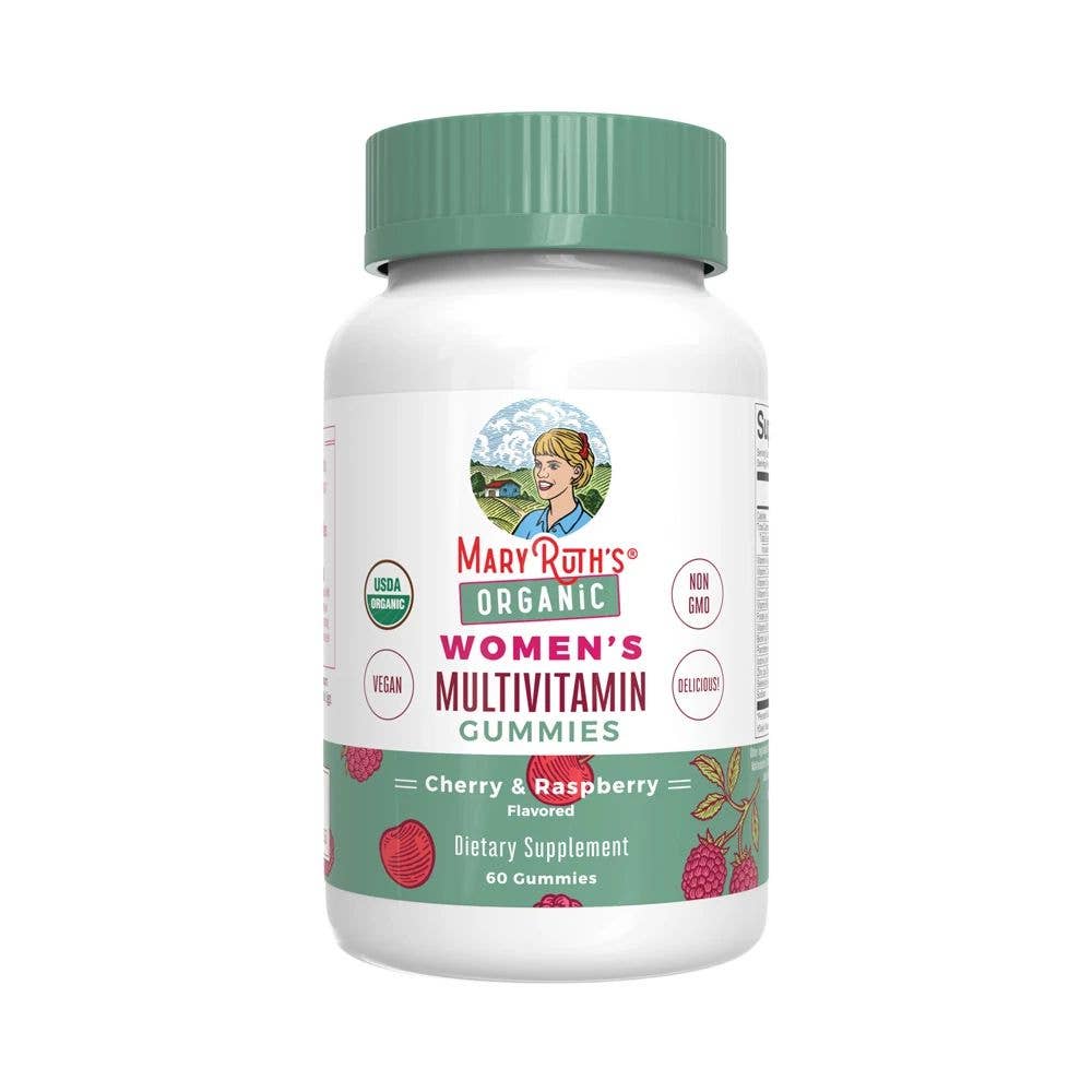 Organic Women's Multivitamin Gummies, Cherry & Raspberry