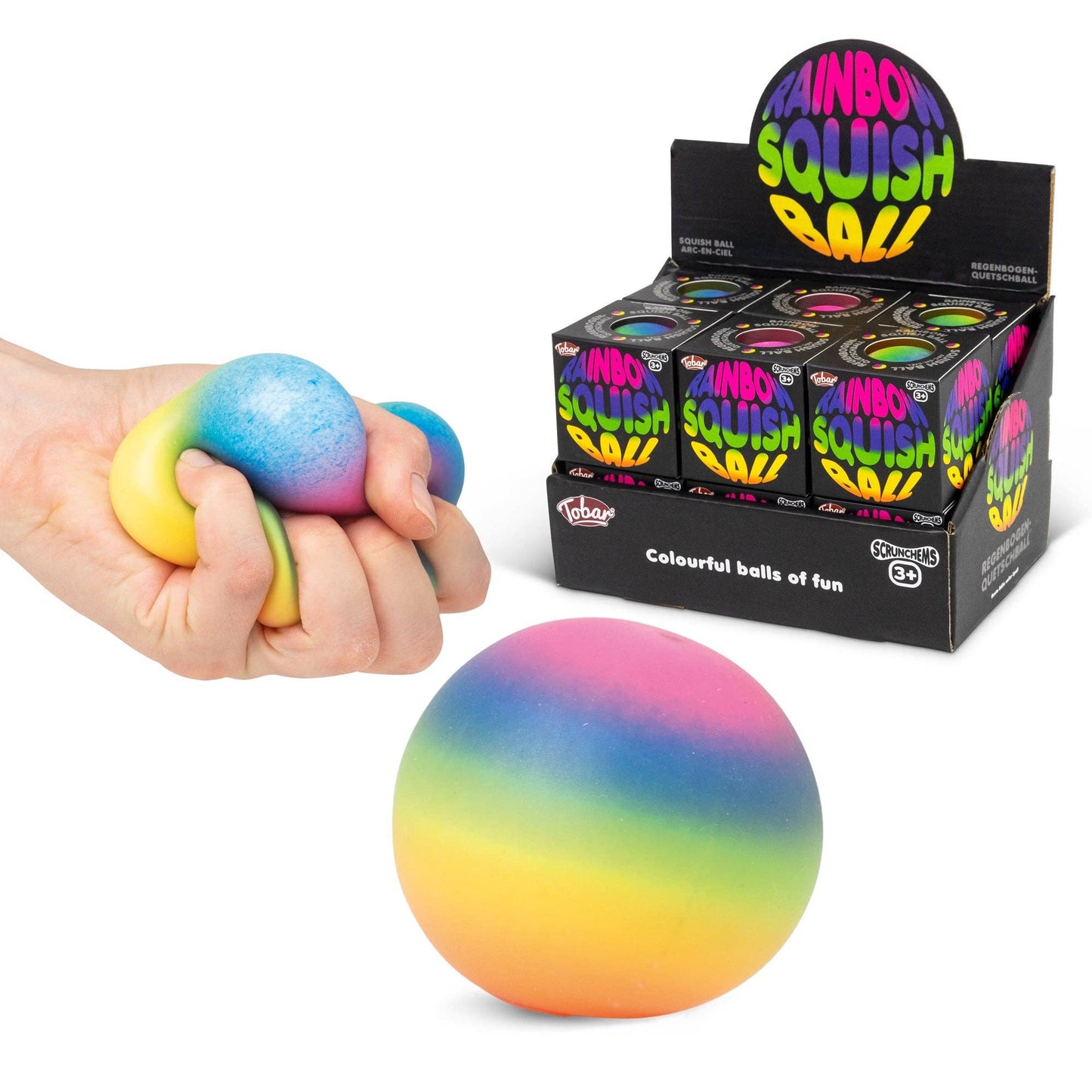 Scrunchems® Rainbow Squishy Ball Fidget Toy (1pc)
