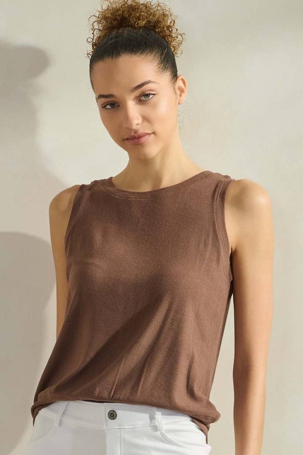 Viscose Crew Neck Tank