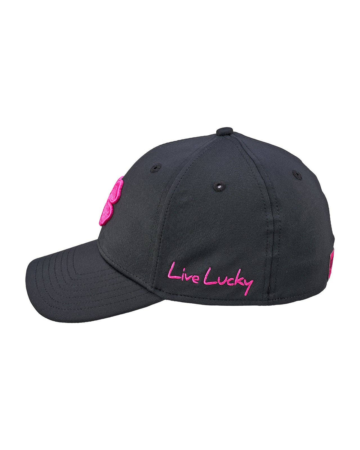 Premium Clover 185 Black Fitted Performance Hat: L/XL