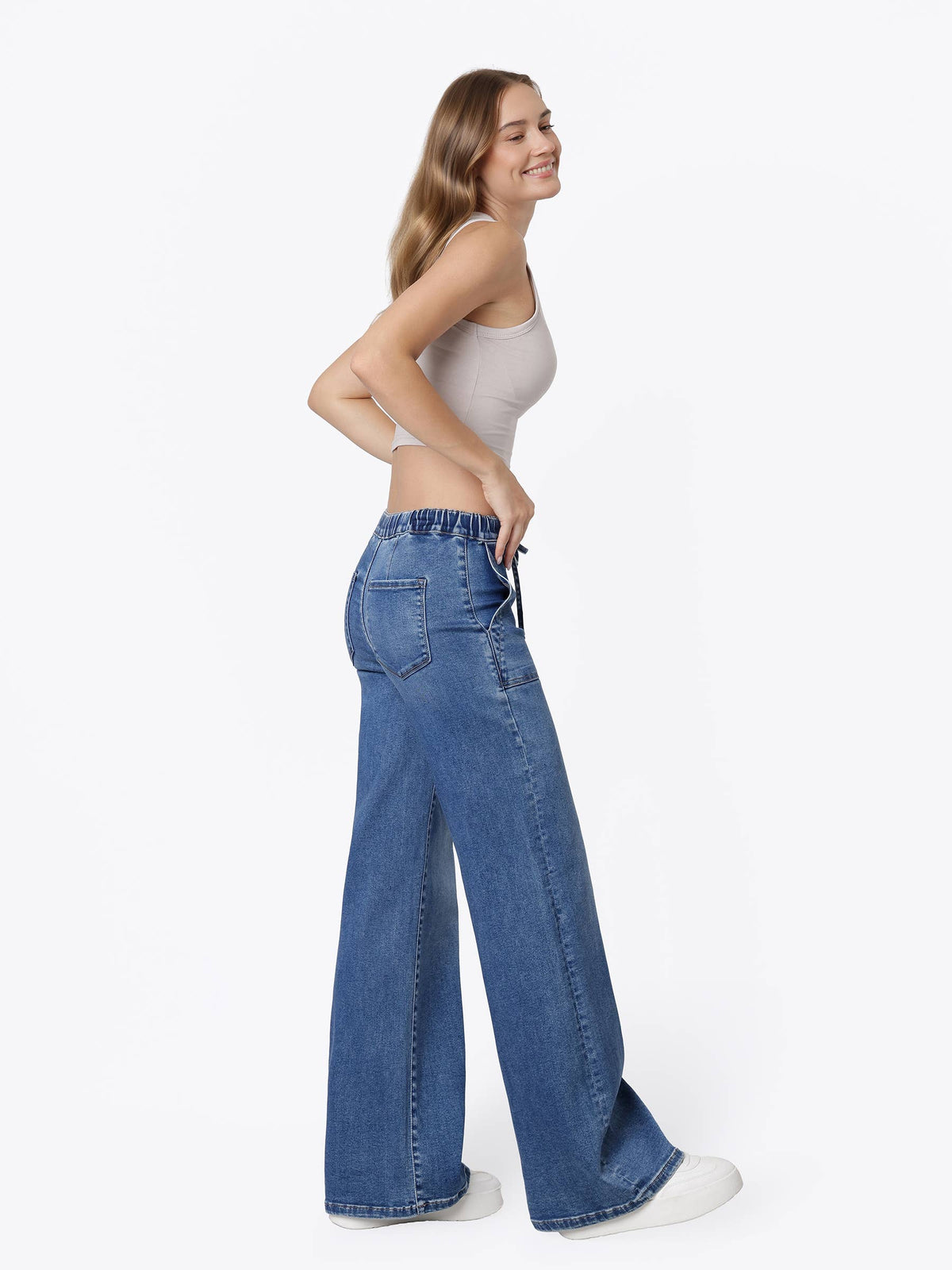 HIGH RISE SELF TIE EXTREME VINTAGE FLARE JEANS