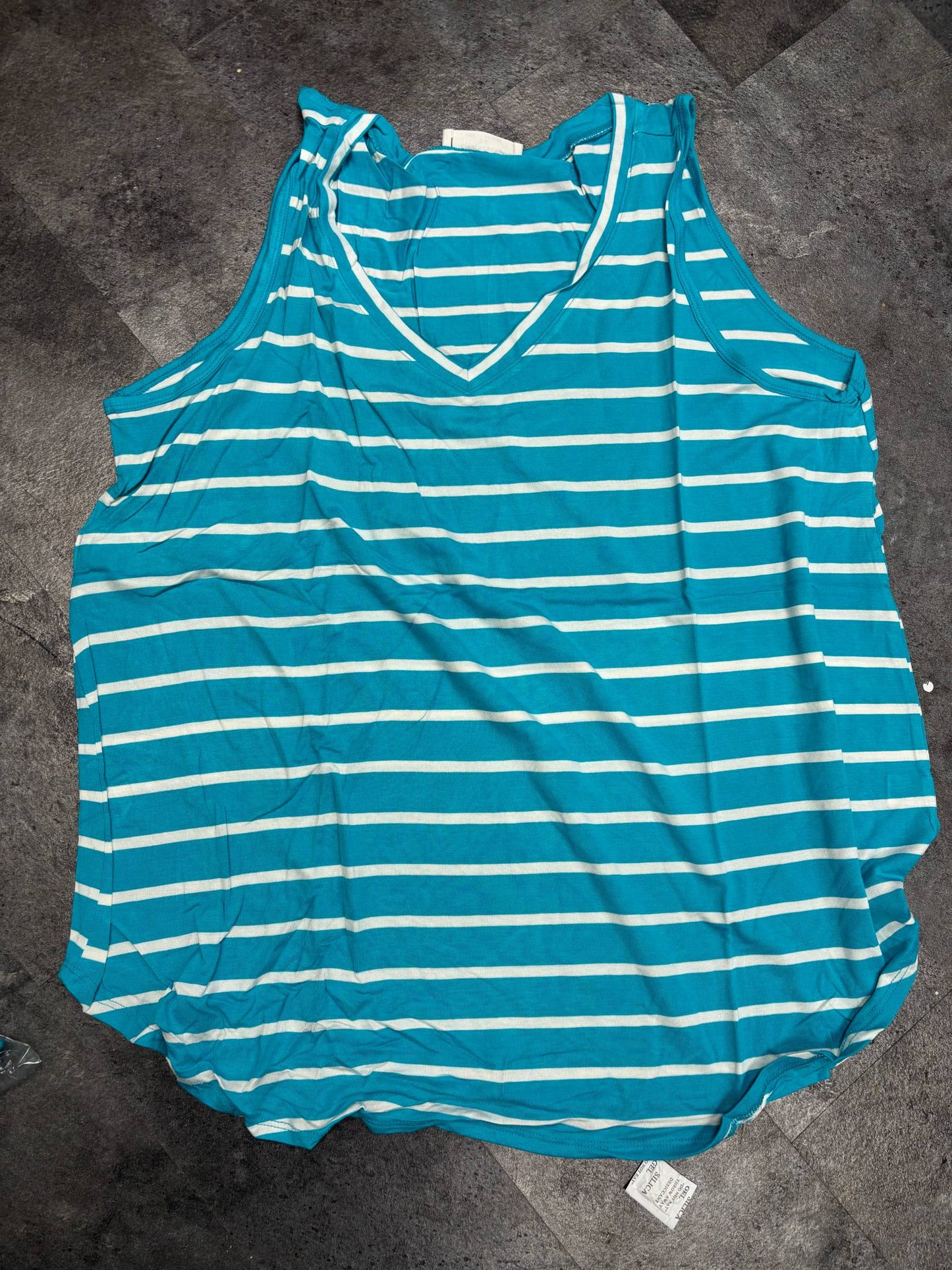 Striped V-Neck Tank