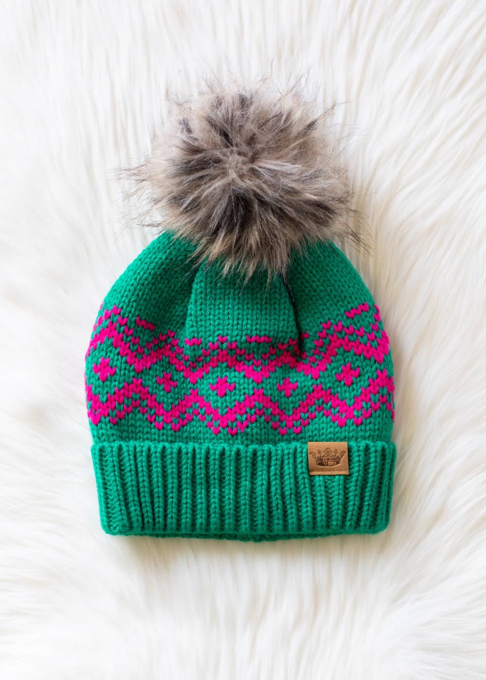 Speckled Pattern Pom Hat