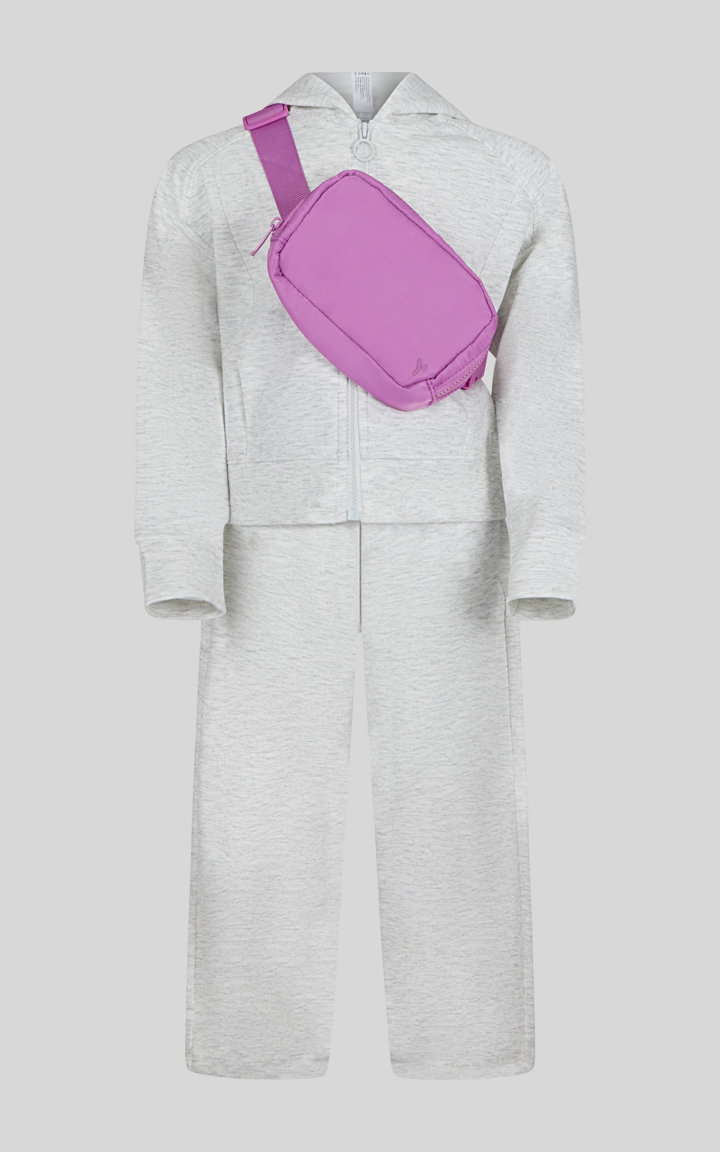 Little Girls Jacket, Wide Leg Pant, and Bag Set: LAVENDER HORIZON/PERIWINKLE DREAM