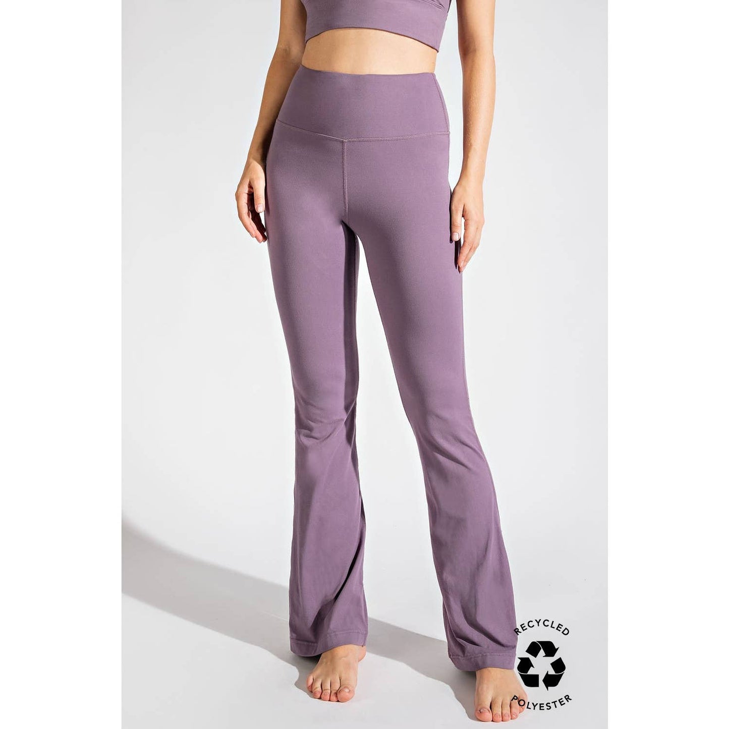 FLARED YOGA PANTS: Kelly Green / S-M-L(2-2-2)