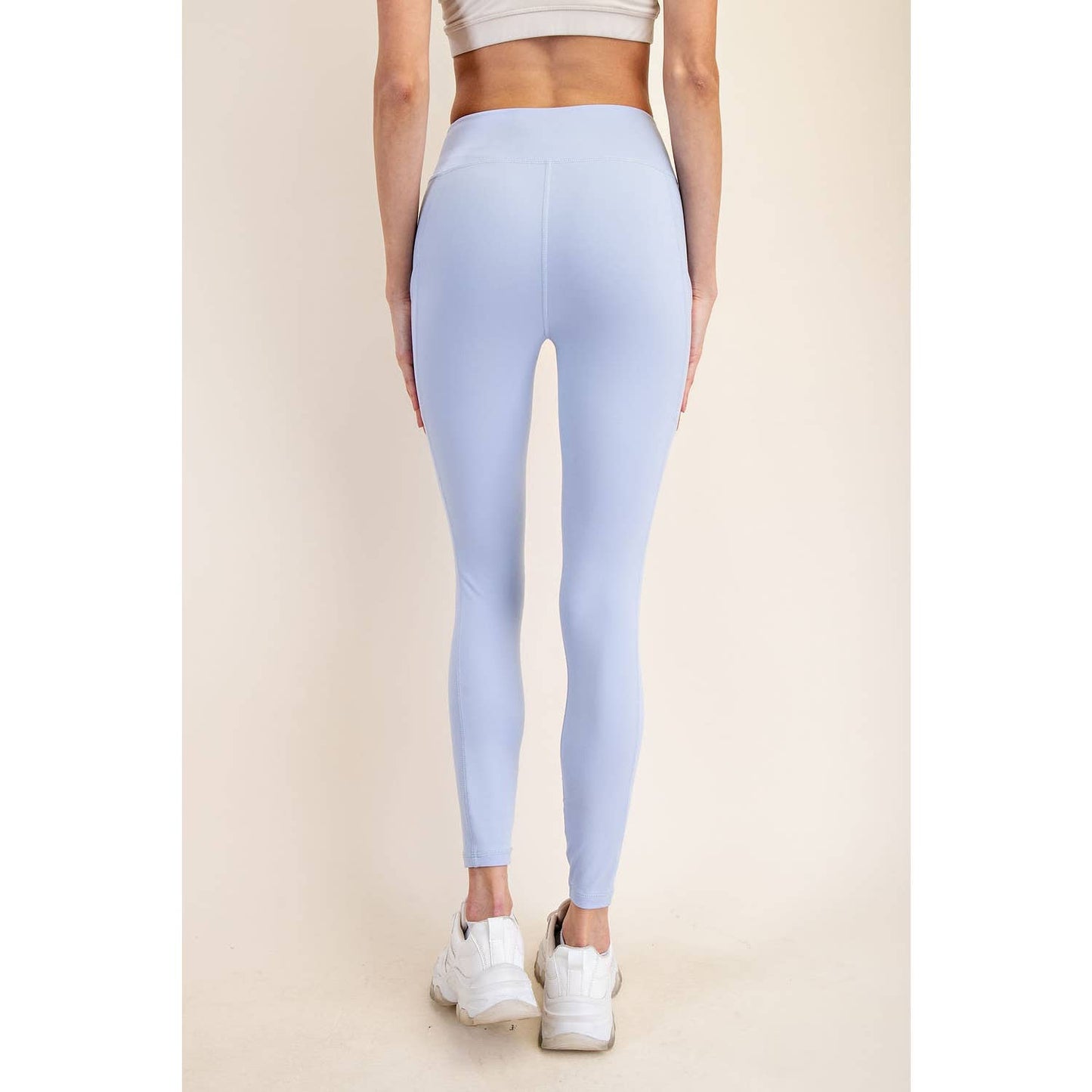 BUTTER BASIC LEGGING WITH POCKETS: Navy / S-M-L(2-2-2)