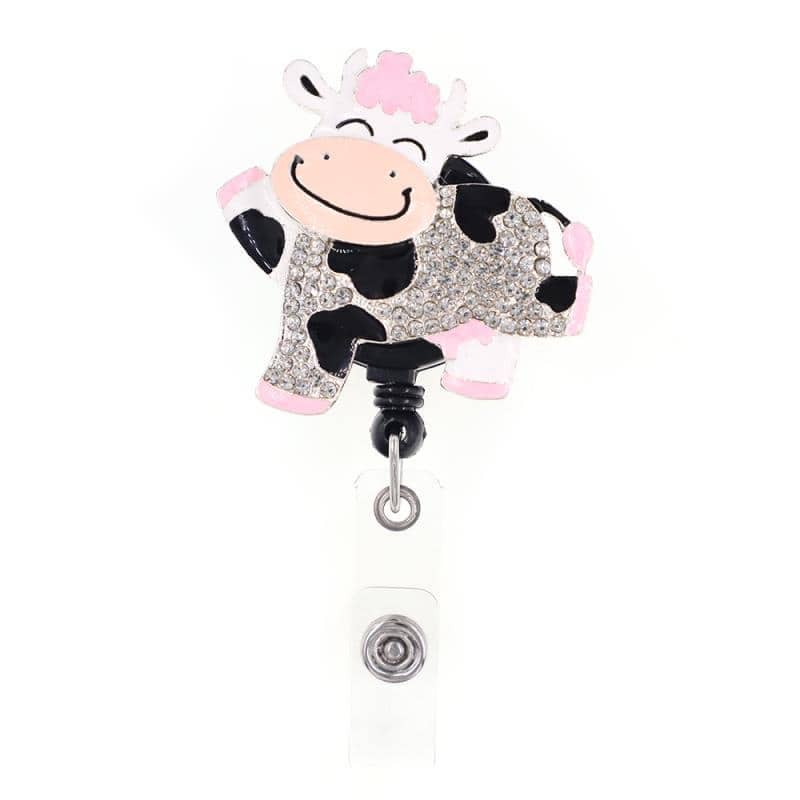 Cow Sparkle and Shine Rhinestone Badge Reel