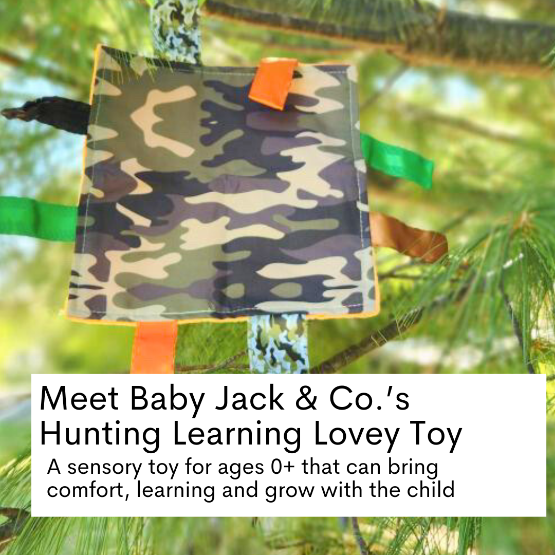 Camouflage Woods Hunting Blaze Orange Crinkle Tag Square Toy