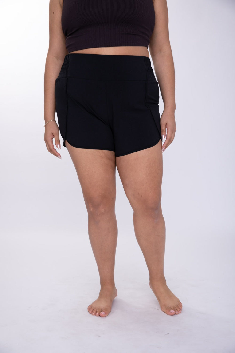 CURVY Highwaist Athleisure Split Shorts