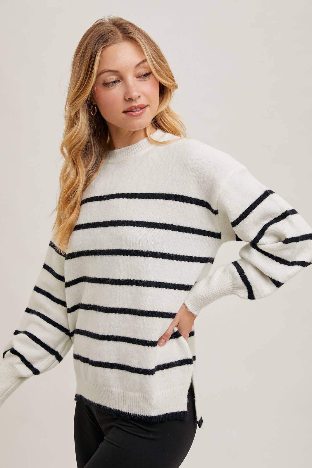 STRIPED KNIT SWEATER