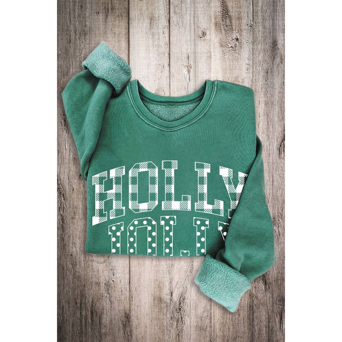 HOLLY JOLLY MINERAL SWEATSHIRTS: DUSTY GREEN