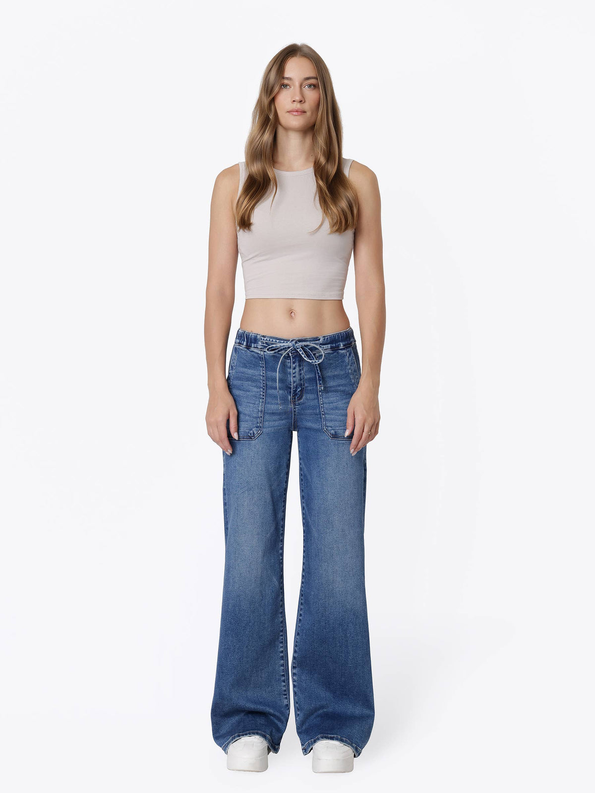 HIGH RISE SELF TIE EXTREME VINTAGE FLARE JEANS